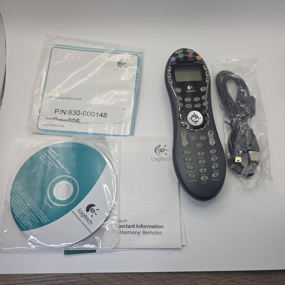 Logitech Harmony 620 Universal Remote Control Bundle with USB Cable and Software